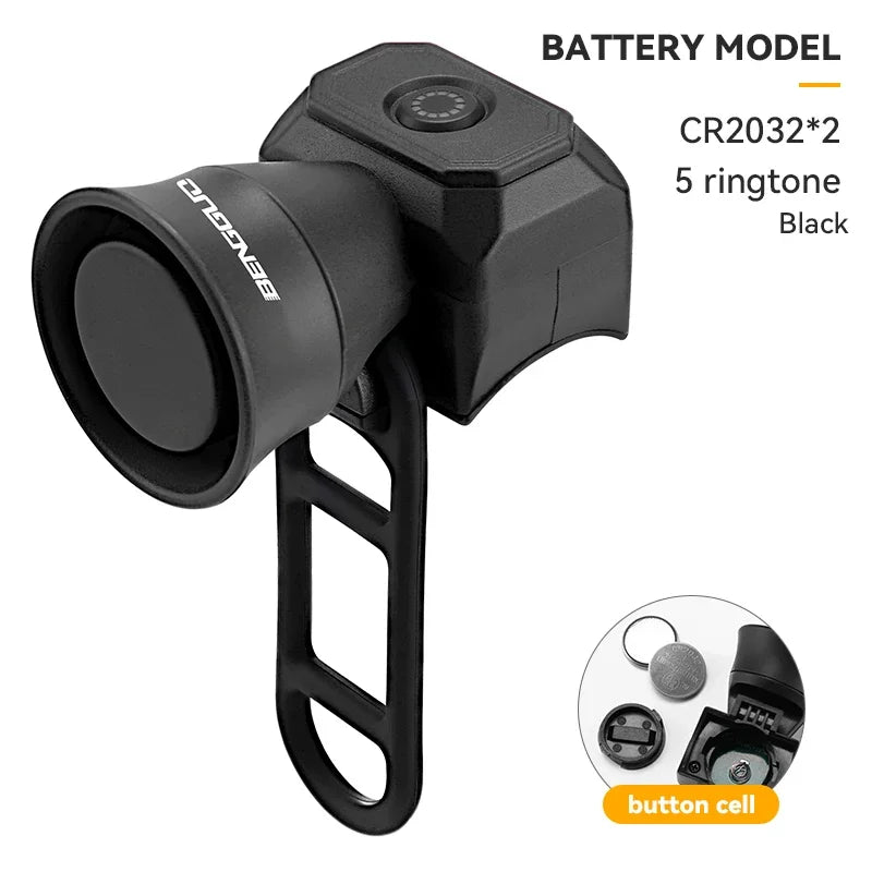 Electric Bike Horn 130db Loud Bicycle Horn for Adults Kids Mountain Bike/Scooter/Ebike Waterproof Electronic Bicycle Bells