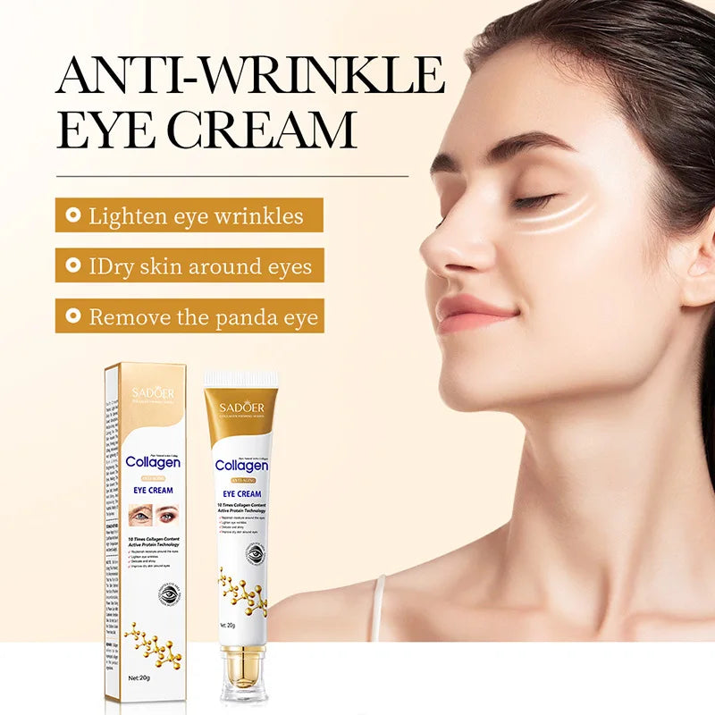 SADOER Collagen Skin Care Sets Anti Wrinkles Serum for Face Moisturizing Anti-aging Anti Dark Circles Eye Cream Skin Care Kit