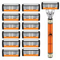 6-layer razor blade, men's stainless steel blade, classic water washed razor, sharp blade for clean shaving