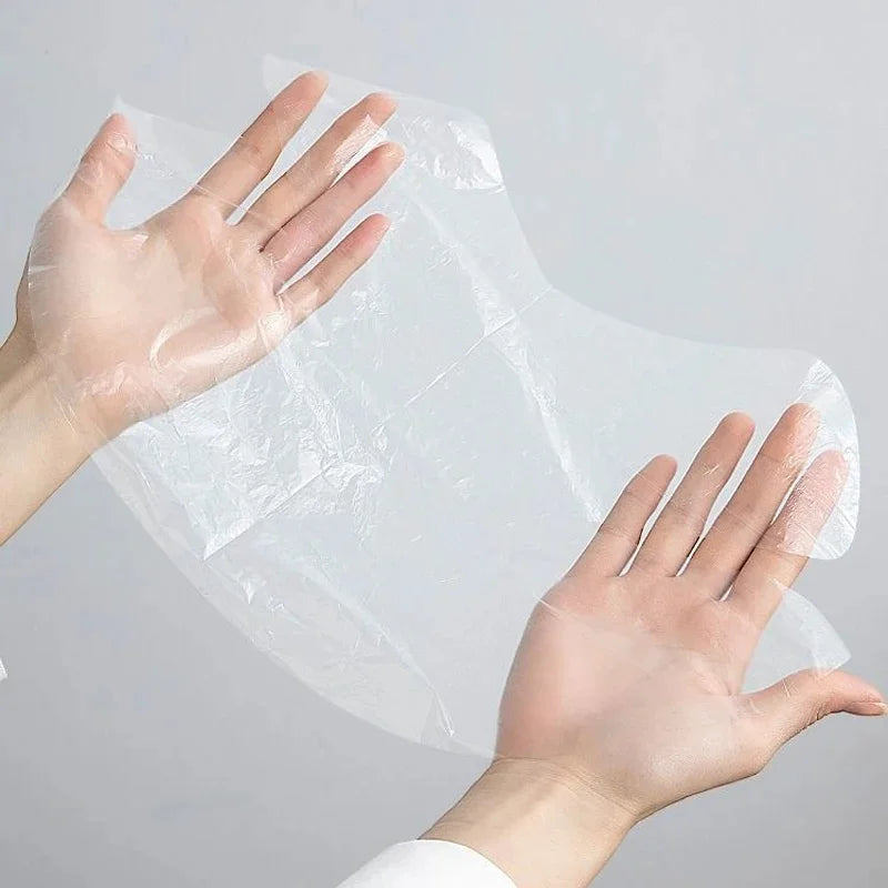 100-500pcs Disposable Stickers Paper Facial Beauty Skin Care Tool Kits Plastic Film Neck Masks Wrap Transparents DIY Neck Mask