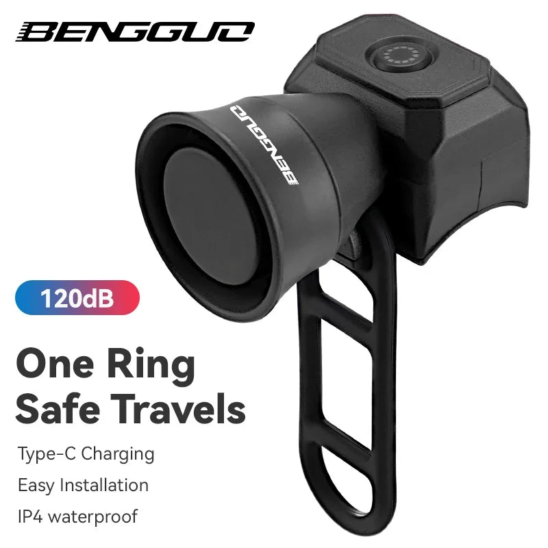 Electric Bike Horn 130db Loud Bicycle Horn for Adults Kids Mountain Bike/Scooter/Ebike Waterproof Electronic Bicycle Bells