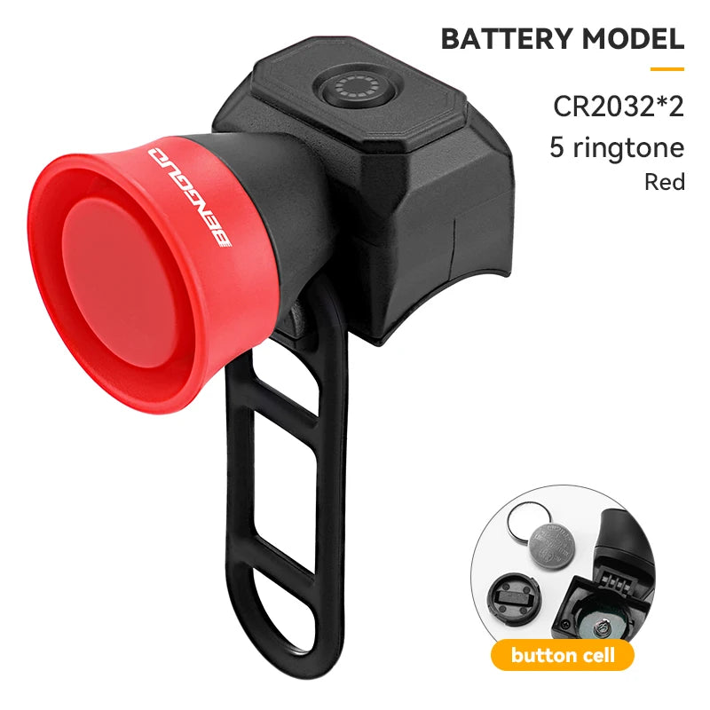 Electric Bike Horn 130db Loud Bicycle Horn for Adults Kids Mountain Bike/Scooter/Ebike Waterproof Electronic Bicycle Bells